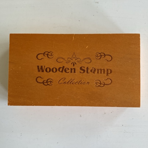 Vintage Wooden Box Collection of Wood Stamps. Alphabet, Numbers - Picture 8 of 8